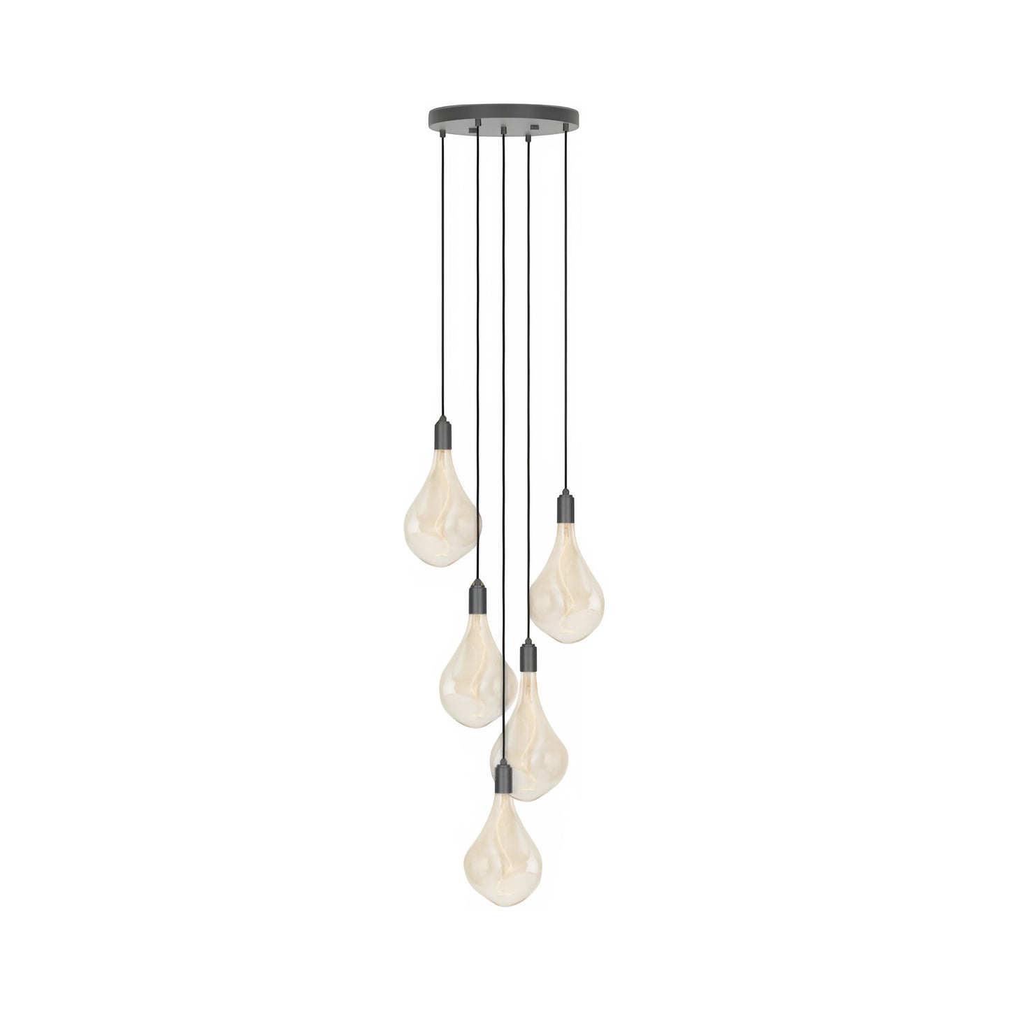 Signature Voronoi III Multi Light Pendant Light in Graphite (Black/5-Light).