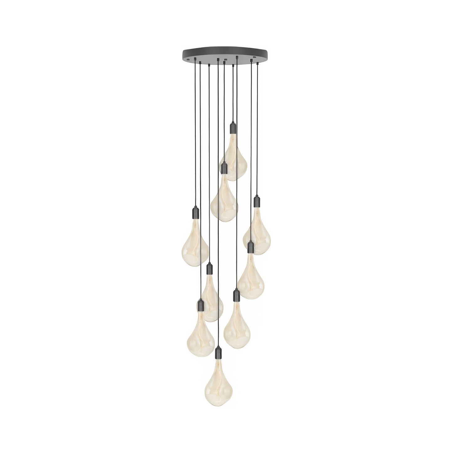 Signature Voronoi III Multi Light Pendant Light in Graphite (Black/9-Light).