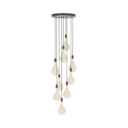 Signature Voronoi III Multi Light Pendant Light in Graphite (Black/9-Light).