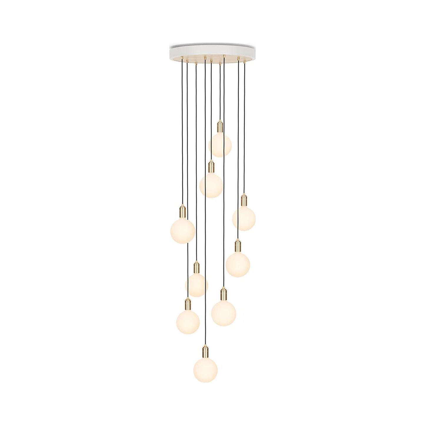 Sphere IV Multi Light Pendant Light in Brass.