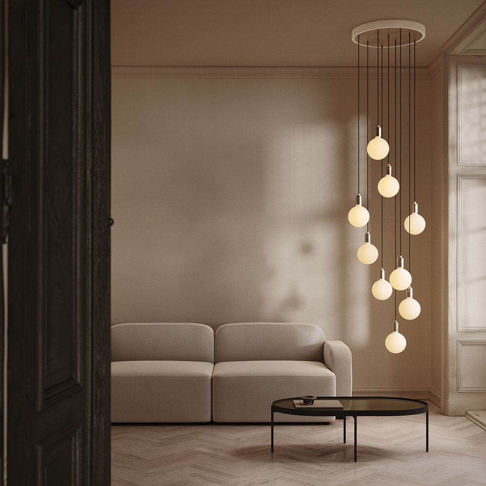 Sphere IV Multi Light Pendant Light in living room.