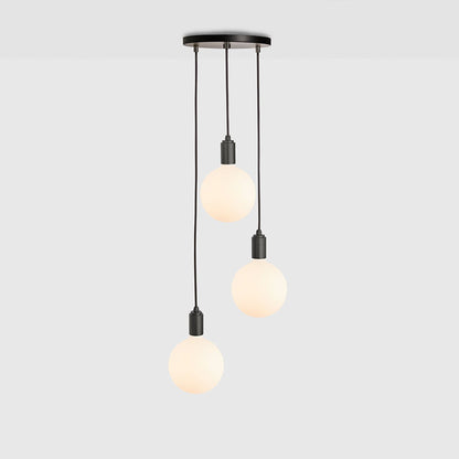 Sphere IV Triple Pendant Light in Detail.