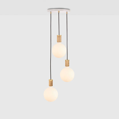 Sphere IV Triple Pendant Light in Detail.