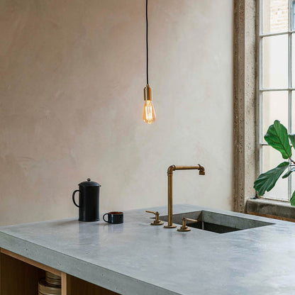 Squirrel Cage Medium Base ST20 Type LED Bulb in Kitchen.