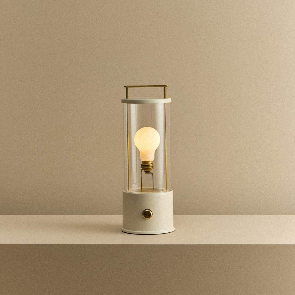 The Muse 2.0 Portable Table Lamp in Candlenut White.