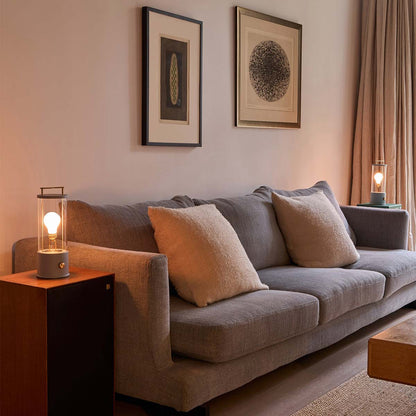 The Muse 2.0 Portable Table Lamp in living room.