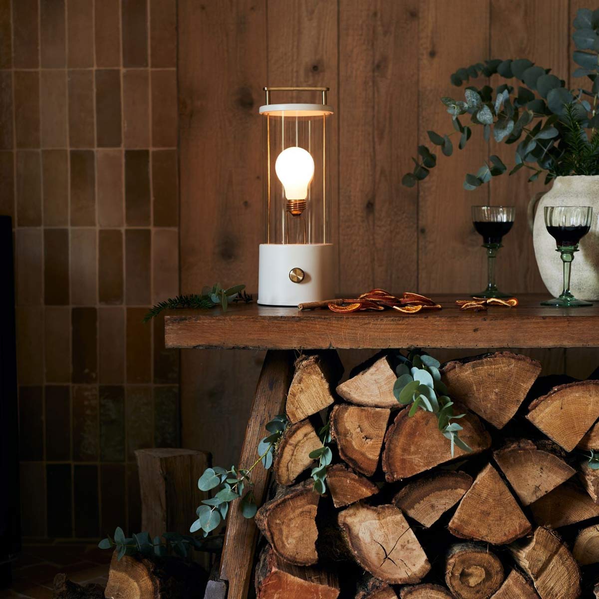 The Muse 2.0 Portable Table Lamp in living room.
