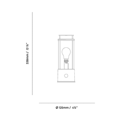 The Muse 2.0 Portable Table Lamp - line drawing.