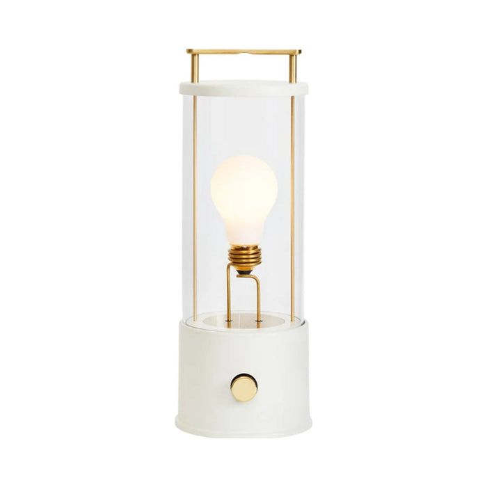 The Muse LED Portable Table Lamp in Candlenut White.
