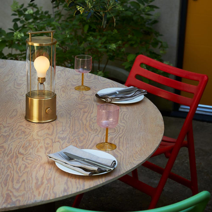 The Muse LED Portable Table Lamp in Outside Area.