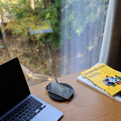 The Muse Wireless Charger in living room.