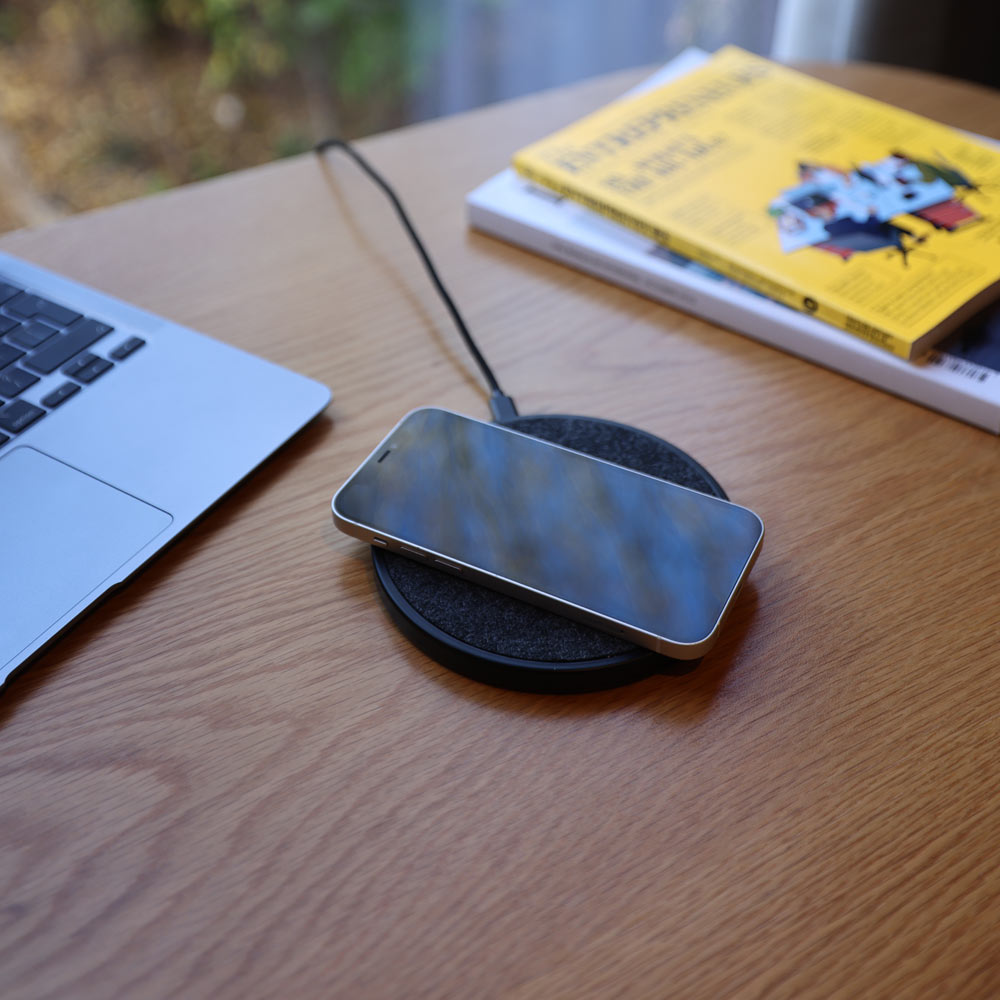 The Muse Wireless Charger in living room.