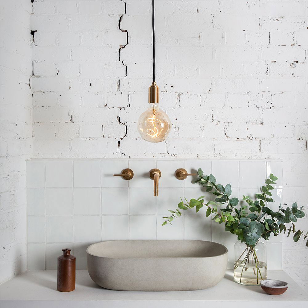 Voronoi I Pendant Light in bathroom.