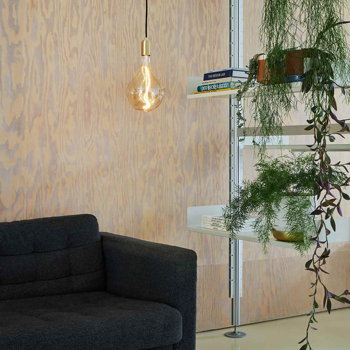 Voronoi II Medium Base A52 Type LED Bulb in living room.