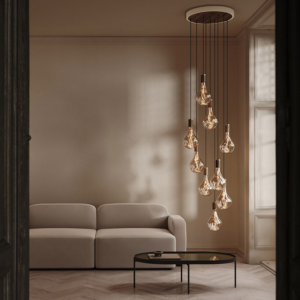 Voronoi II Multi Light Pendant Light in living room.