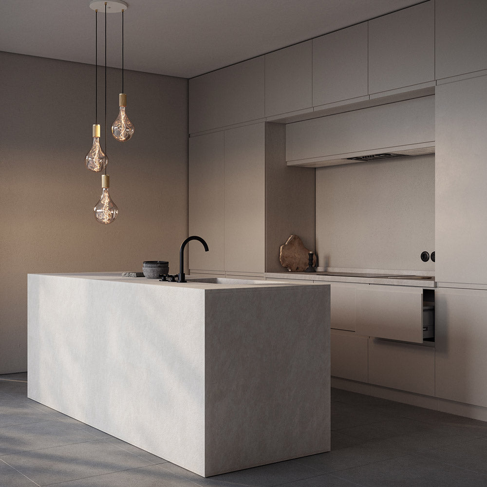 Voronoi II Triple Light Pendant Light in dining room.