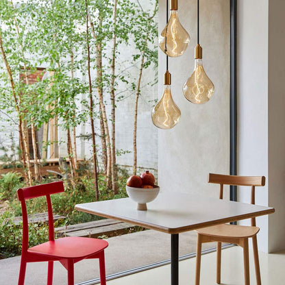 Voronoi II Triple Light Pendant Light in dining room.