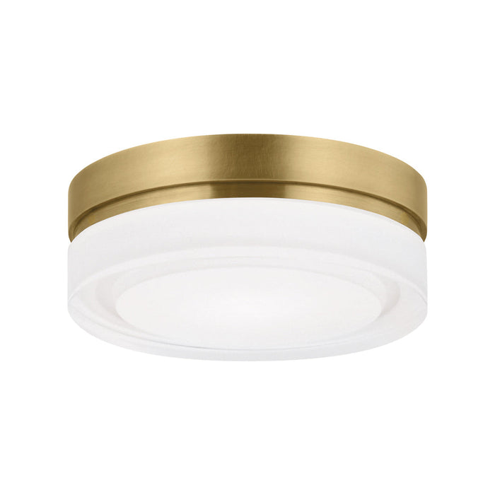 Cirque LED Flush Mount Ceiling Light in Natural Brass (Small).