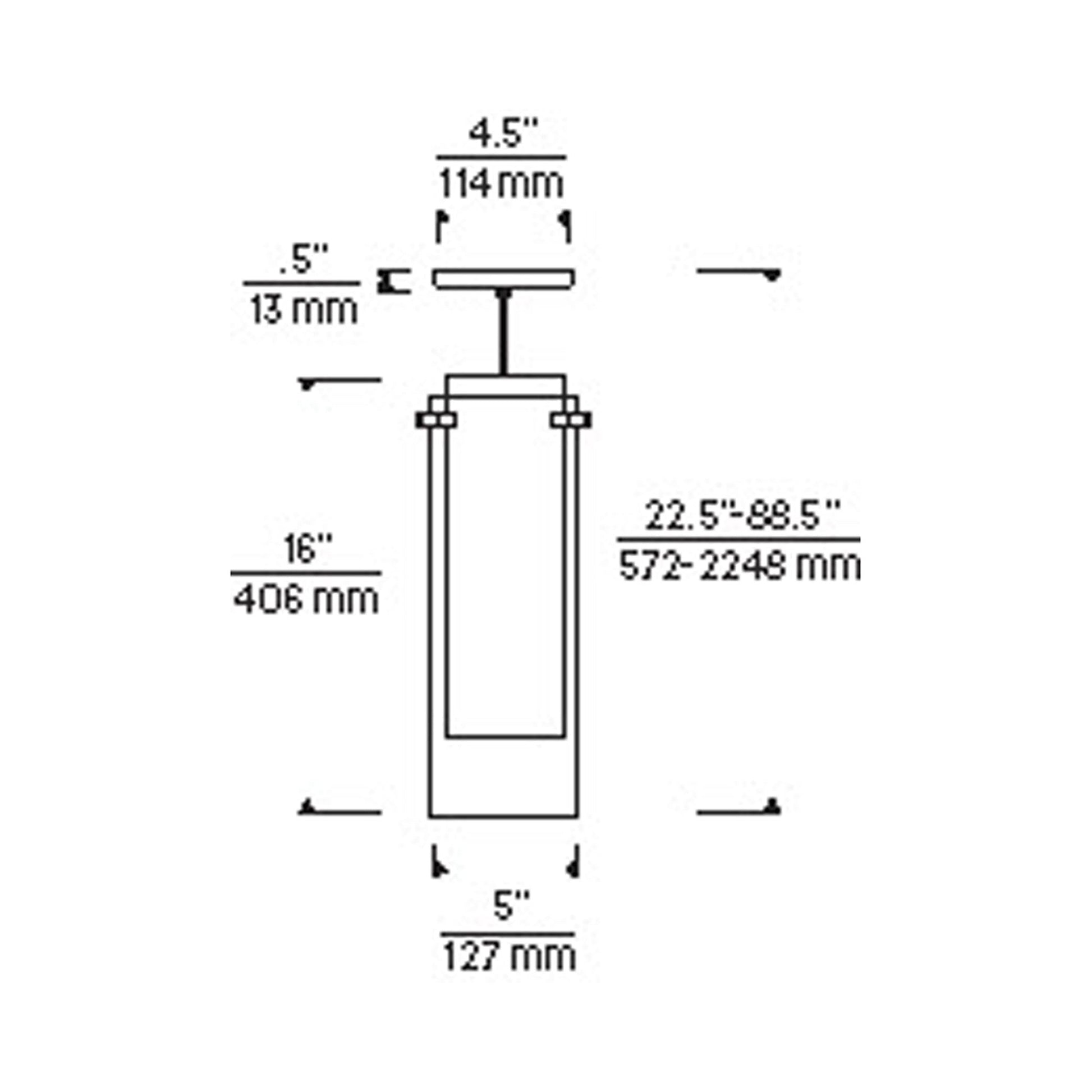 Echo Grande Pendant Light - line drawing.