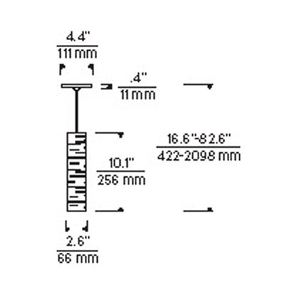 Revel Low Voltage Pendant Light - line drawing.