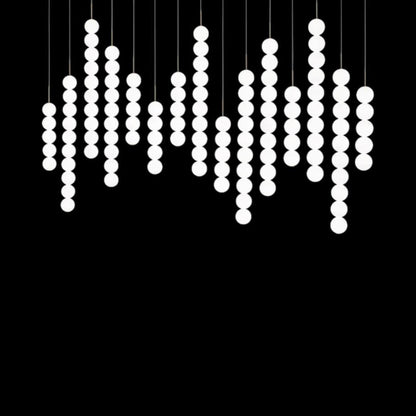 Abacus Linear LED Pendant Light in Painted Brass (Large).
