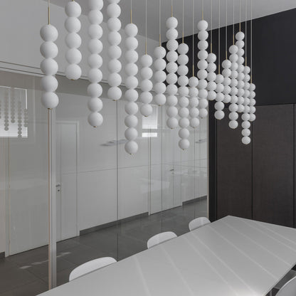 Abacus Linear LED Pendant Light in office.