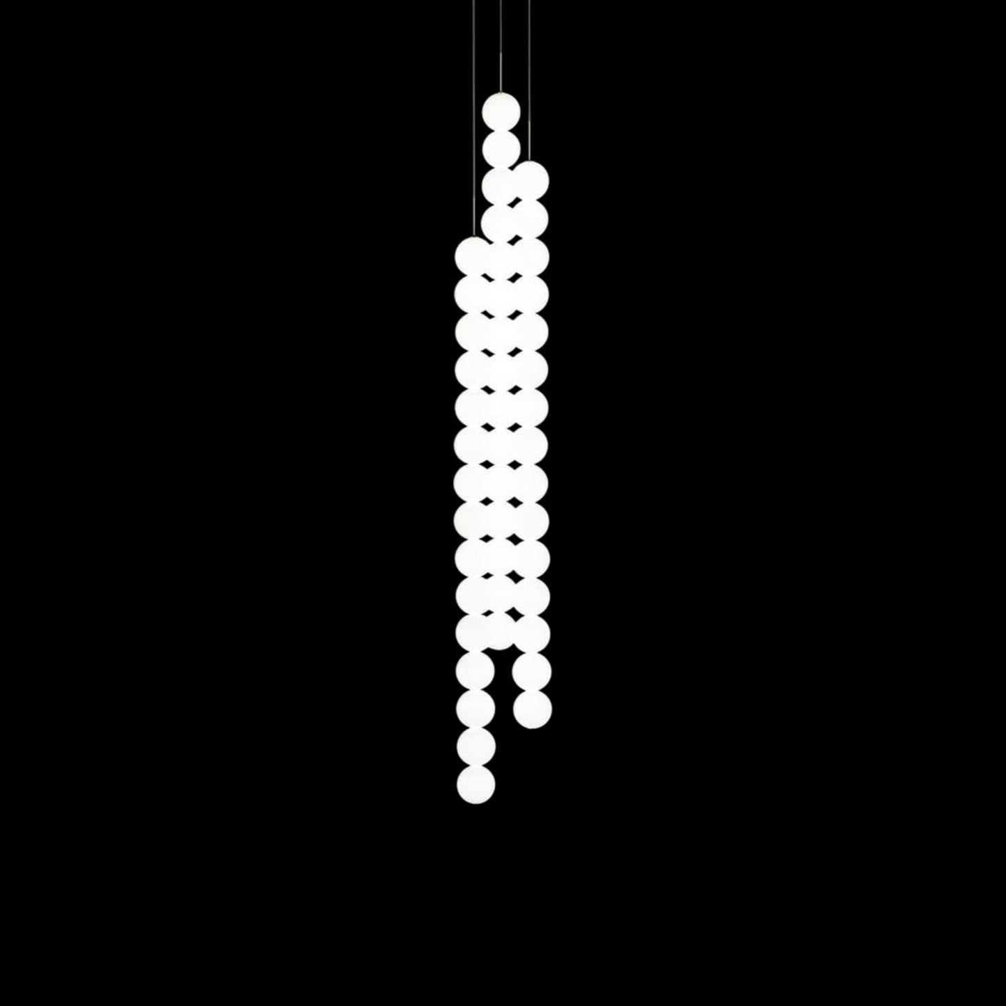 Abacus Round Multi Light LED Pendant Light in Satin Brass (Large/3-Light).