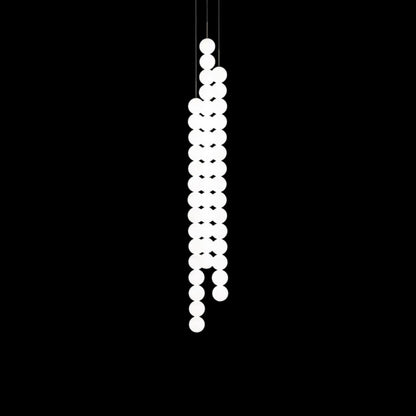 Abacus Round Multi Light LED Pendant Light in Satin Brass (Large/3-Light).