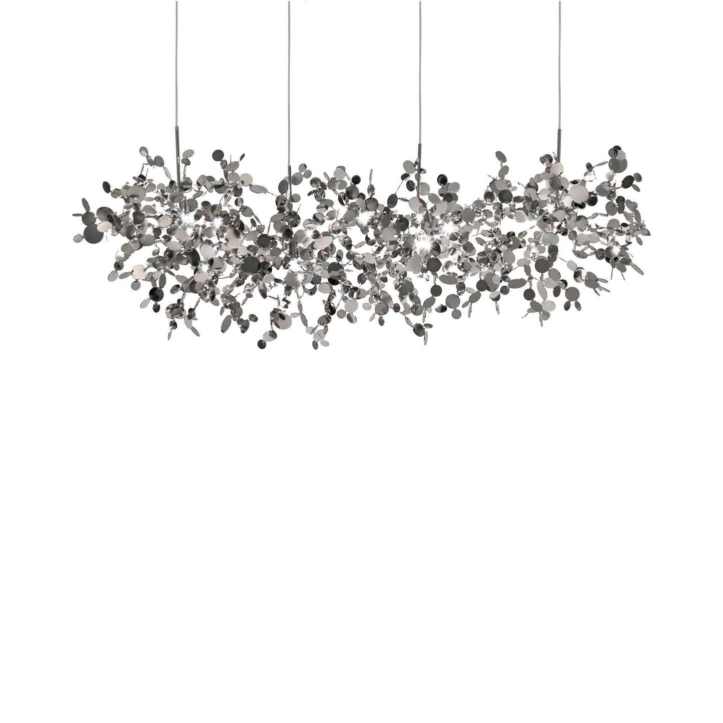 Argent Linear Multi Light Pendant Light in Stainless Steel (12-Light).