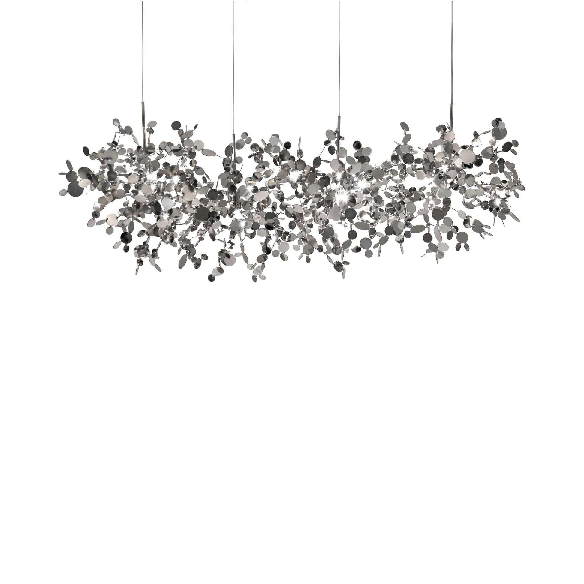 Argent Linear Multi Light Pendant Light in Stainless Steel (12-Light).