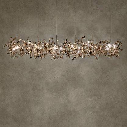 Argent Linear Multi Light Pendant Light in Champagne (18-Light).