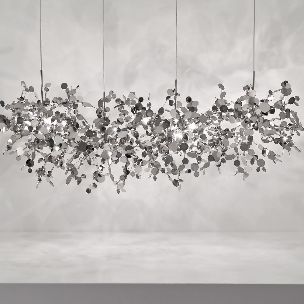 Argent Linear Multi Light Pendant Light in Detail.