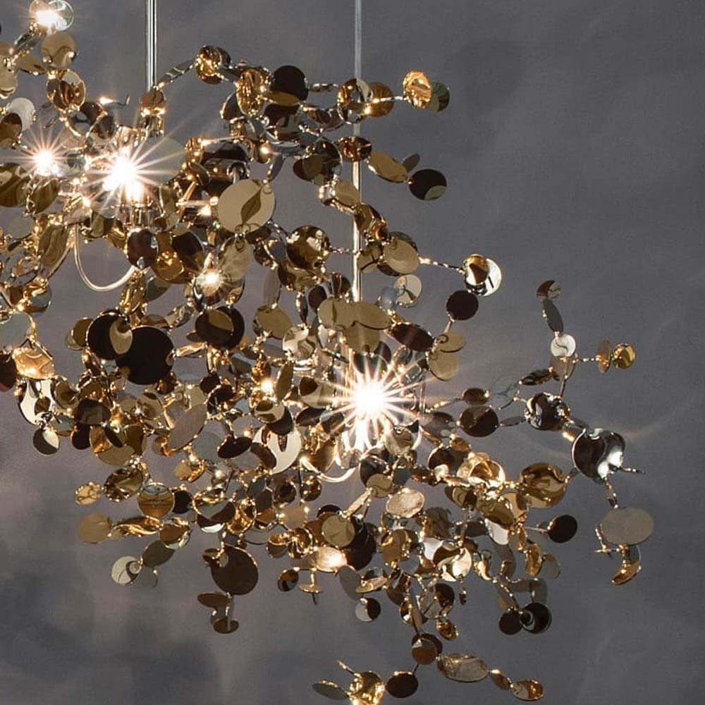 Argent Linear Multi Light Pendant Light in Detail.