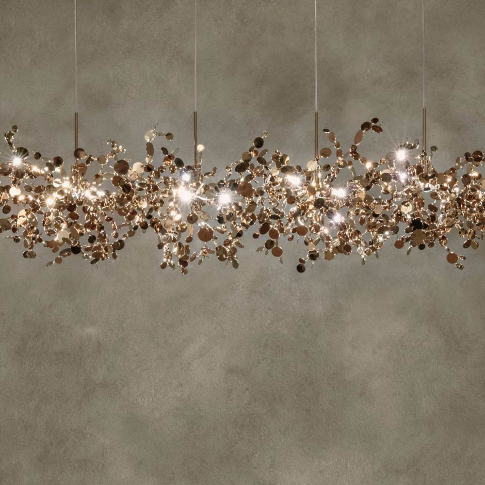 Argent Linear Multi Light Pendant Light in Detail.