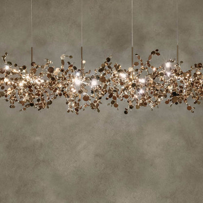 Argent Linear Multi Light Pendant Light in Detail.