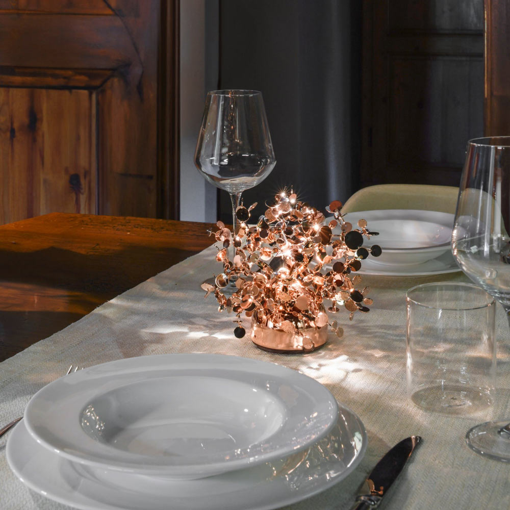 Argent Mon Bijou LED Rechargeable Table Lamp in dining room.