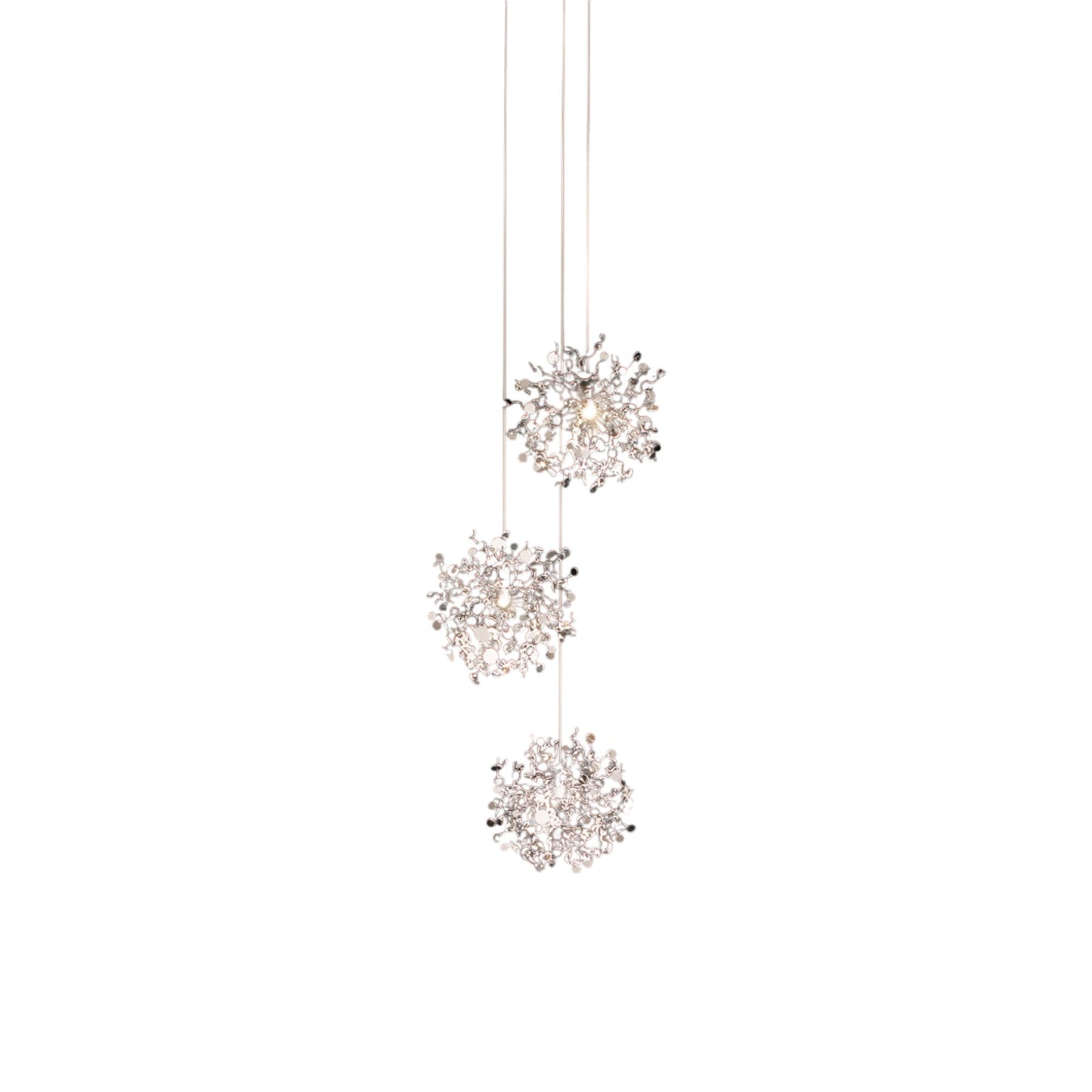 Argent Mon Bijou Multi Light LED Pendant Light in Stainless Steel (3-Light).