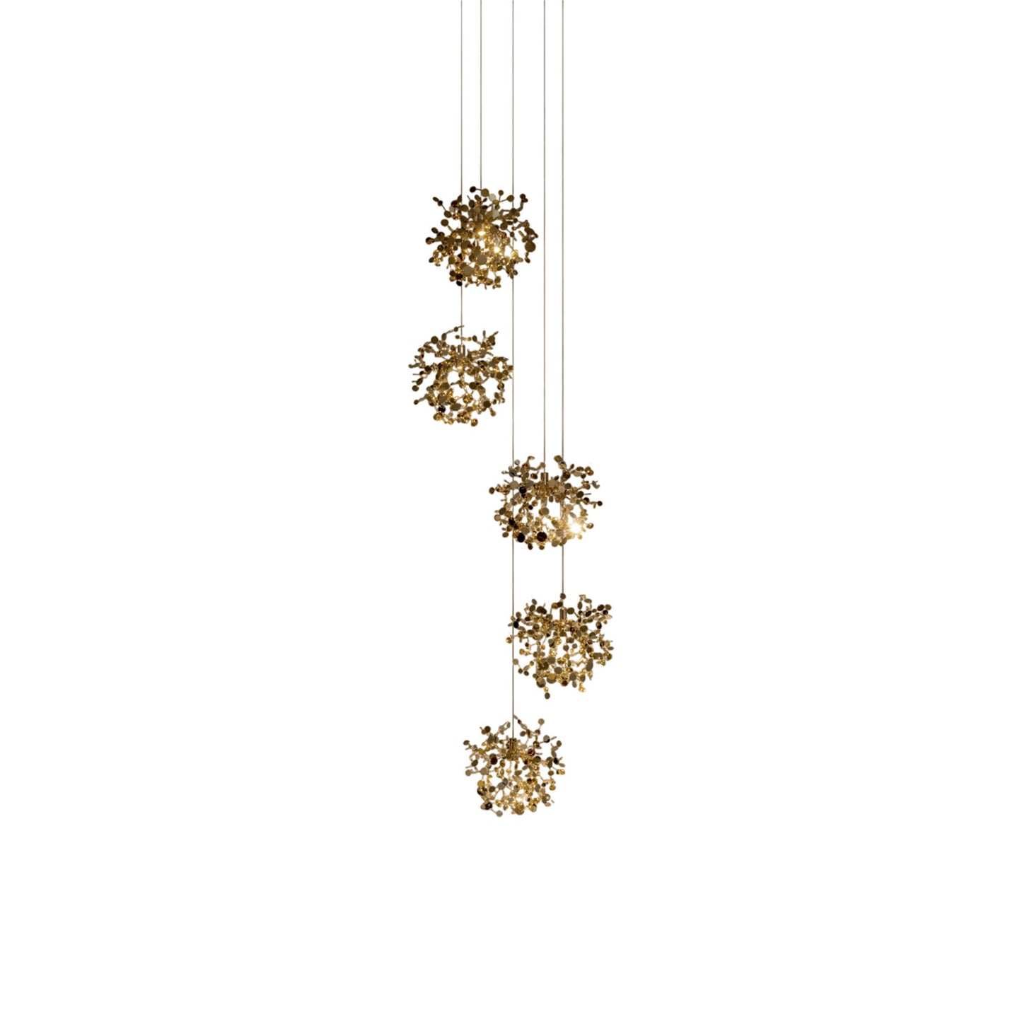 Argent Mon Bijou Multi Light LED Pendant Light in Gold (5-Light).