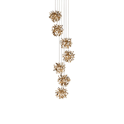 Argent Mon Bijou Multi Light LED Pendant Light in Champagne (7-Light).