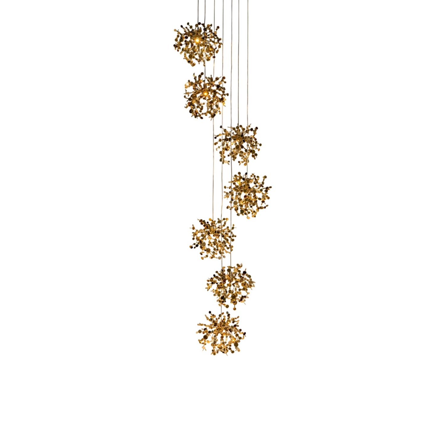 Argent Mon Bijou Multi Light LED Pendant Light in Gold (7-Light).