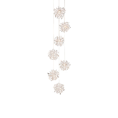 Argent Mon Bijou Multi Light LED Pendant Light in Stainless Steel (7-Light).