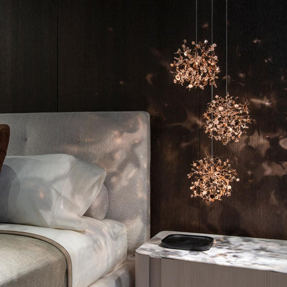 Argent Mon Bijou Multi Light LED Pendant Light in bedroom.