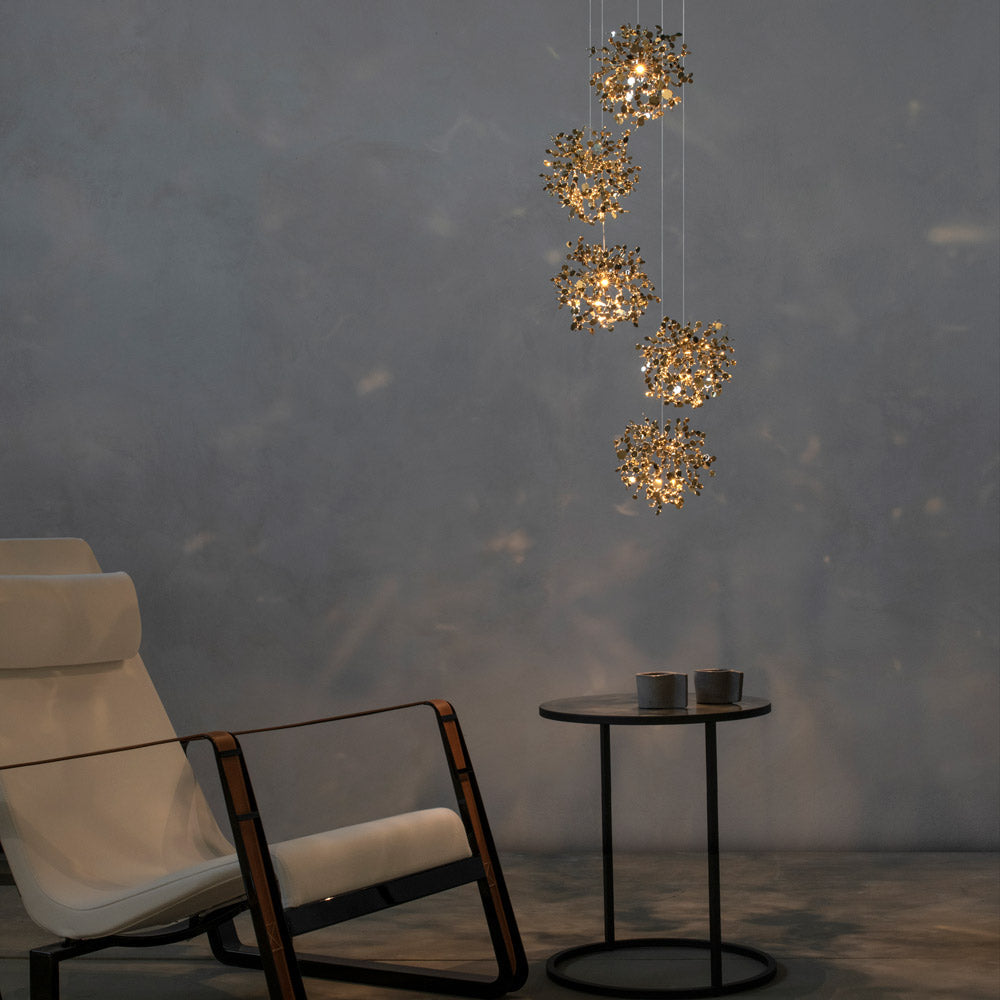 Argent Mon Bijou Multi Light LED Pendant Light in living room.