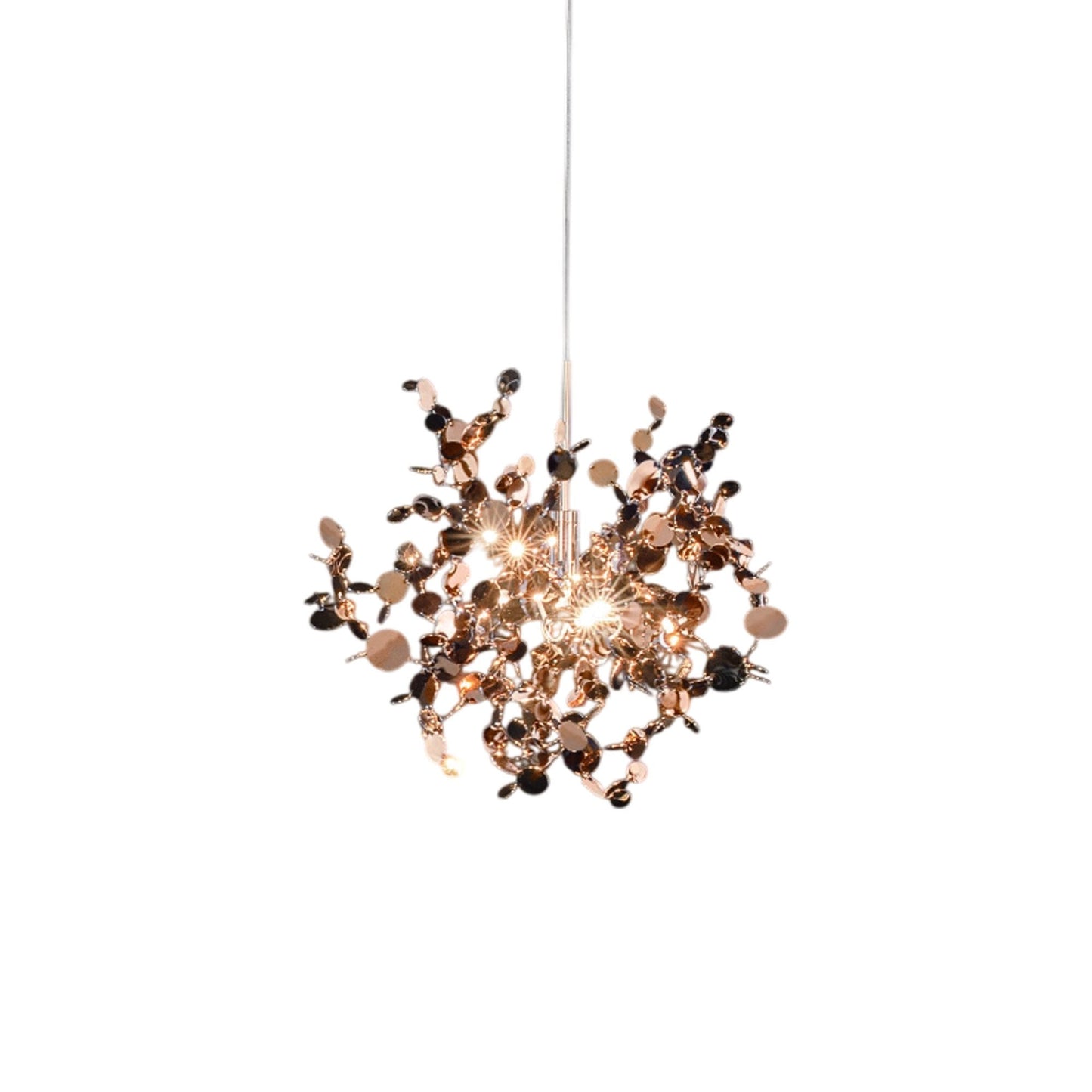 Argent Pendant Light in Sunset Rose.
