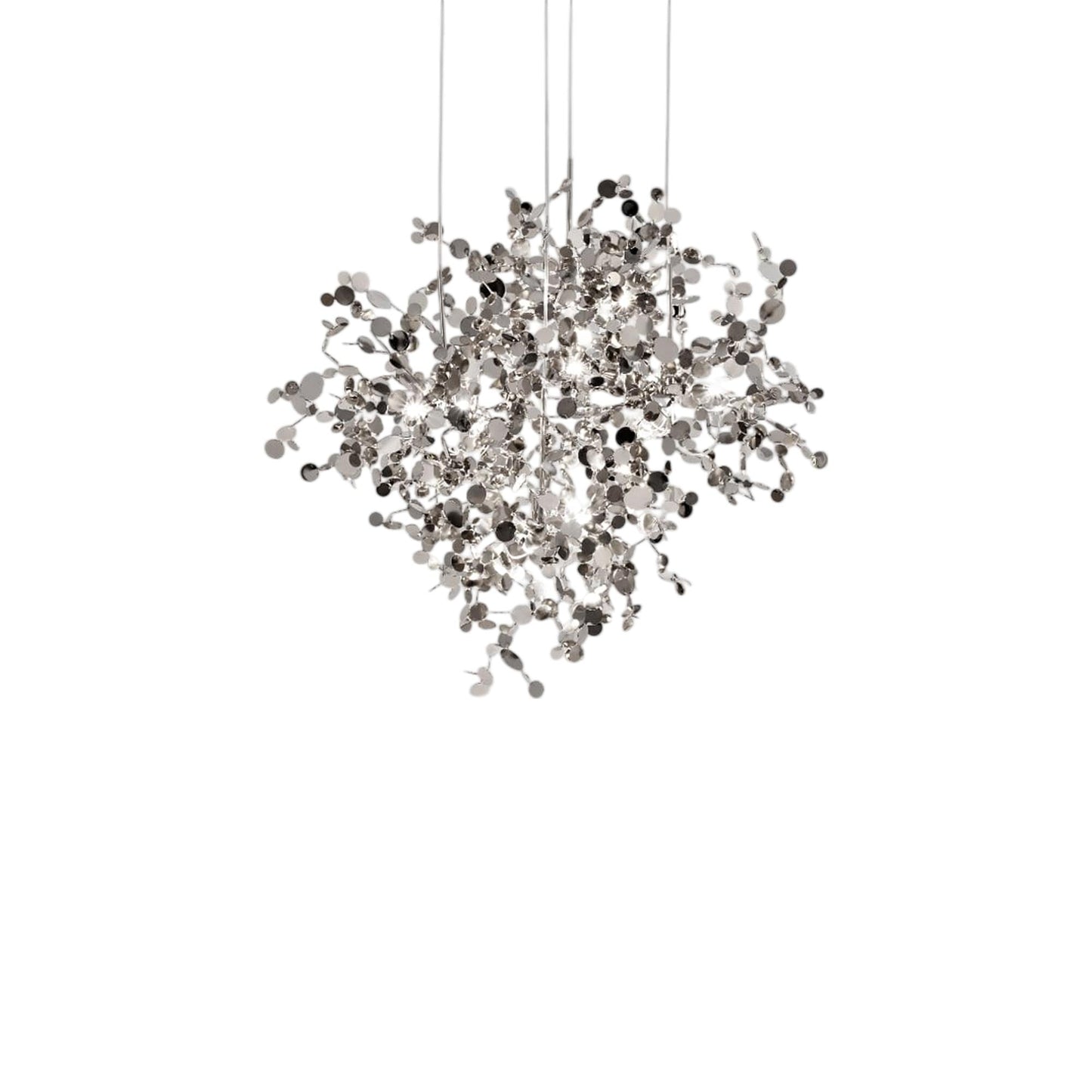 Argent Round Multi Light Pendant Light in Stainless Steel.