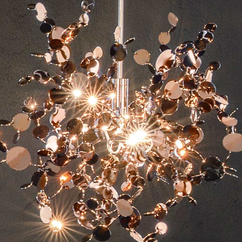 Argent Round Multi Light Pendant Light in Detail.