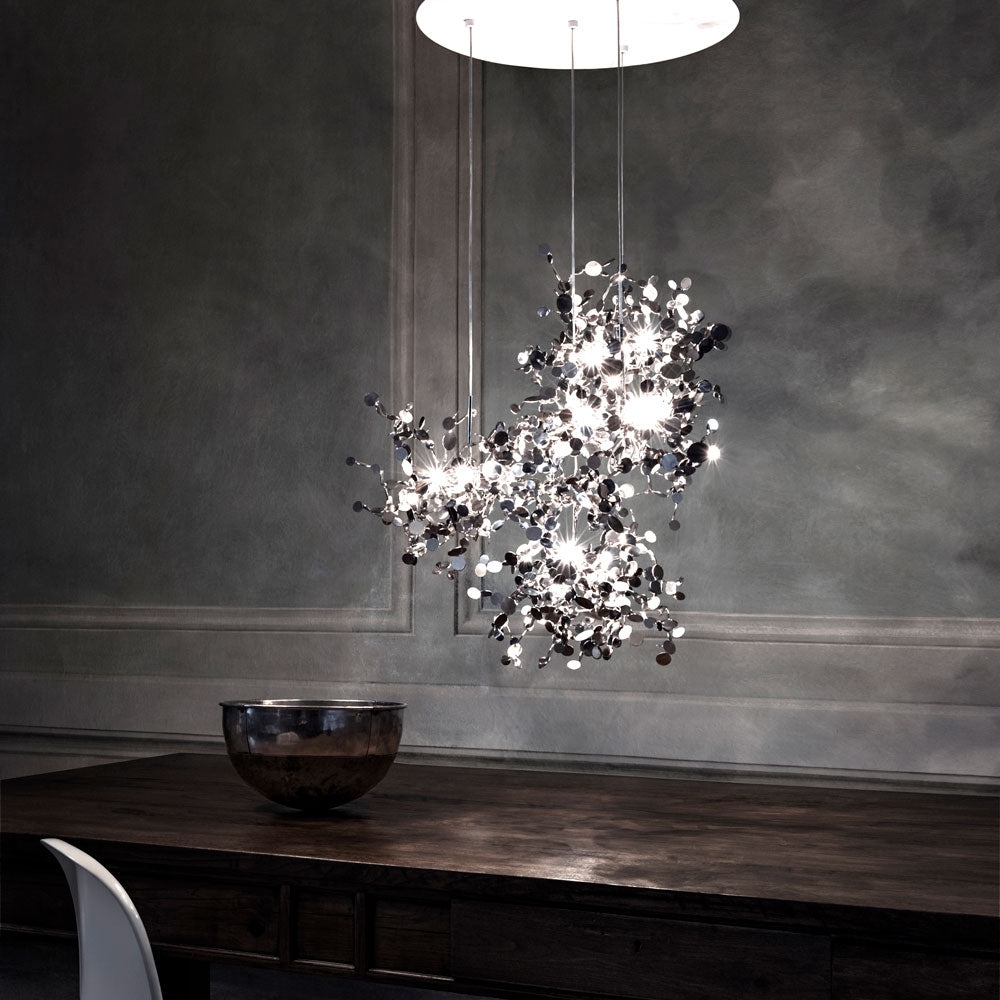 Argent Round Multi Light Pendant Light in dining room.
