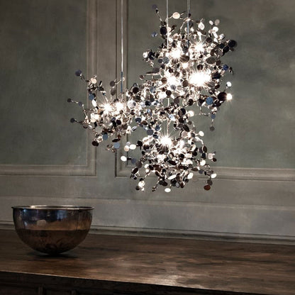 Argent Round Multi Light Pendant Light in dining room.