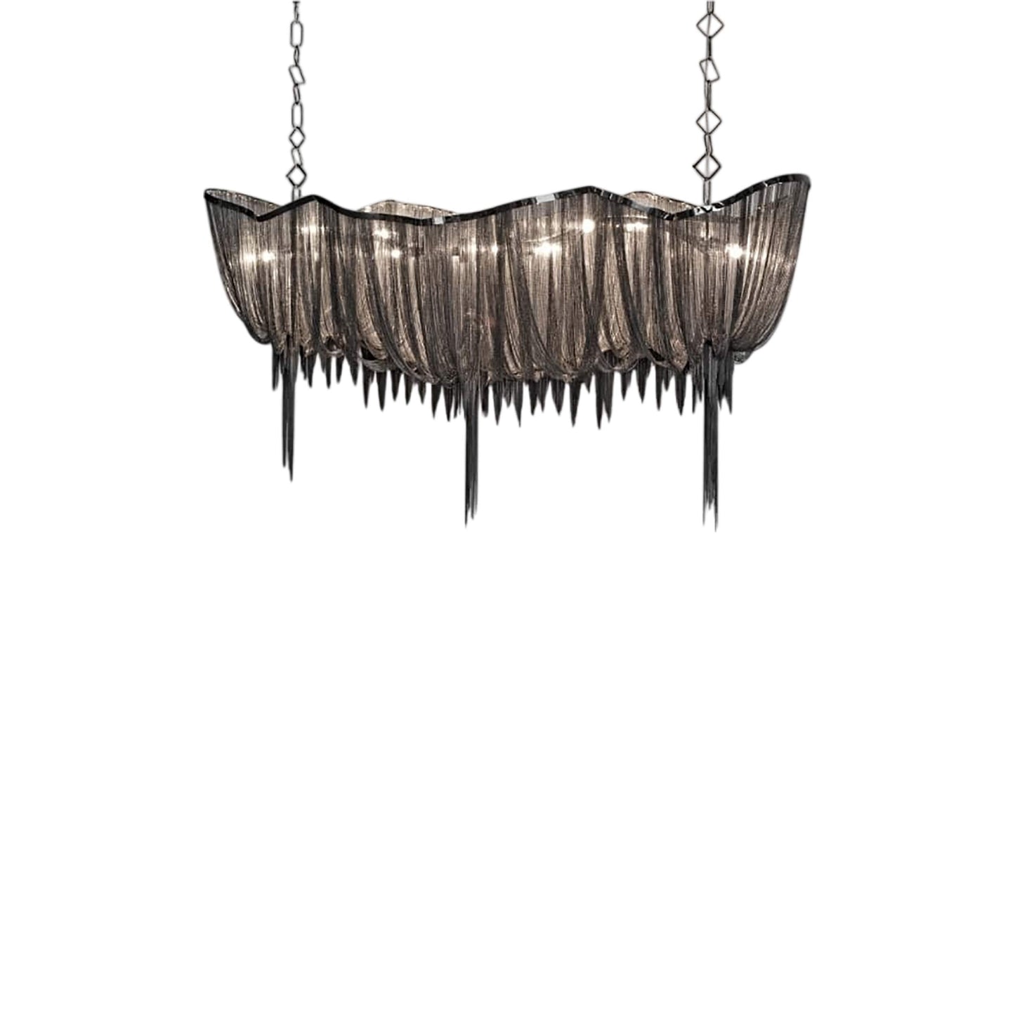 Atlantis Linear Chandelier in Black Nickel Plated (Small).