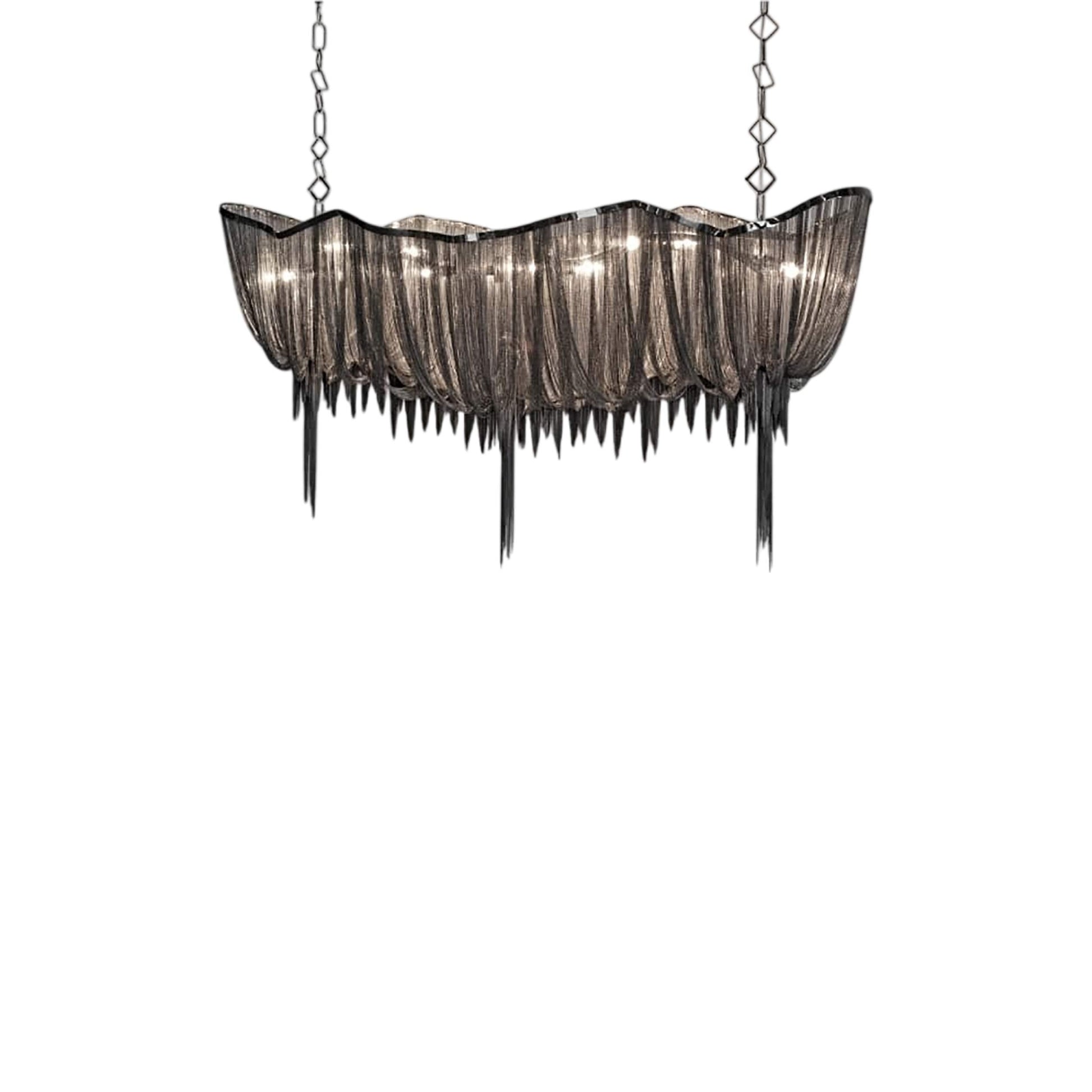 Atlantis Linear Chandelier in Black Nickel Plated (Small).